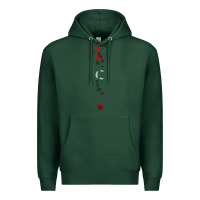 Sports Green Maldives Map Flag Drawing Line Art Premium Hoodie - linhVisuals