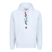 White Maldives Map Flag Drawing Line Art Premium Hoodie - linhVisuals