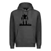 Charcoal Heather iron giant Premium Hoodie - linhVisuals