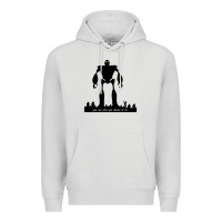 Dove Grey iron giant Premium Hoodie - linhVisuals