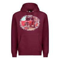Burgundy tractor t  shirt tractor t  shirt Premium Hoodie - linhVisuals