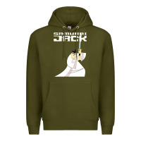 Army Green samurai jack Premium Hoodie - linhVisuals