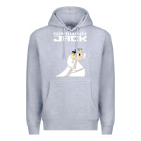 Heather Grey samurai jack Premium Hoodie - linhVisuals