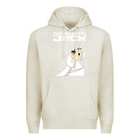 Oatmeal Heather samurai jack Premium Hoodie - linhVisuals