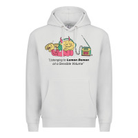 Dove Grey listening to lemon demon Premium Hoodie - linhVisuals