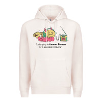 Pale Pink listening to lemon demon Premium Hoodie - linhVisuals