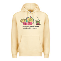 Pina Colada listening to lemon demon Premium Hoodie - linhVisuals