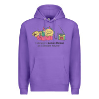 Purple listening to lemon demon Premium Hoodie - linhVisuals