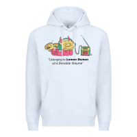 White listening to lemon demon Premium Hoodie - linhVisuals