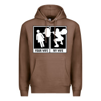 Chestnut your wife my wife weightlifting Premium Hoodie - linhVisuals