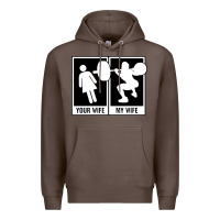 Coffee your wife my wife weightlifting Premium Hoodie - linhVisuals
