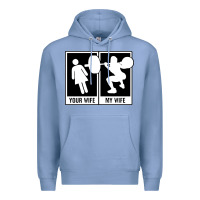 Colony Blue your wife my wife weightlifting Premium Hoodie - linhVisuals