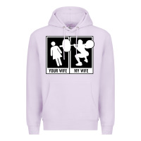 Lilac your wife my wife weightlifting Premium Hoodie - linhVisuals