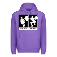 Purple your wife my wife weightlifting Premium Hoodie - linhVisuals
