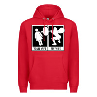 Red your wife my wife weightlifting Premium Hoodie - linhVisuals
