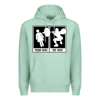 Seafoam your wife my wife weightlifting Premium Hoodie - linhVisuals