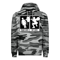 Slate Camo your wife my wife weightlifting Premium Hoodie - linhVisuals