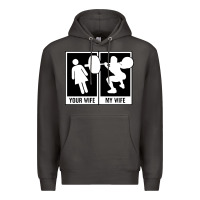 Smoke your wife my wife weightlifting Premium Hoodie - linhVisuals