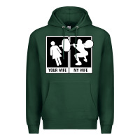 Sports Green your wife my wife weightlifting Premium Hoodie - linhVisuals