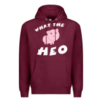 Burgundy what the heo Premium Hoodie - linhVisuals