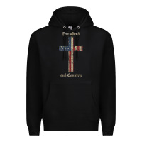 Black for god and country cross american flag faith us patriotic tank top Premium Hoodie - linhVisuals