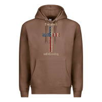 Chestnut for god and country cross american flag faith us patriotic tank top Premium Hoodie - linhVisuals