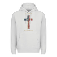 Dove Grey for god and country cross american flag faith us patriotic tank top Premium Hoodie - linhVisuals