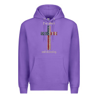 Purple for god and country cross american flag faith us patriotic tank top Premium Hoodie - linhVisuals