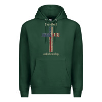 Sports Green for god and country cross american flag faith us patriotic tank top Premium Hoodie - linhVisuals