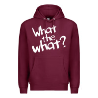 Burgundy what the what Premium Hoodie - linhVisuals