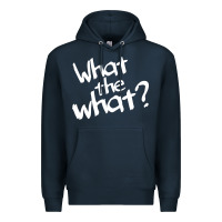 Navy what the what Premium Hoodie - linhVisuals