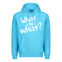 Ocean Blue what the what Premium Hoodie - linhVisuals