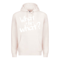 Pale Pink what the what Premium Hoodie - linhVisuals