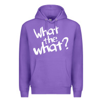Purple what the what Premium Hoodie - linhVisuals