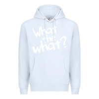 White what the what Premium Hoodie - linhVisuals