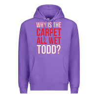 Purple why is the carpet all wet todd Premium Hoodie - linhVisuals