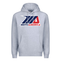 Heather Grey moto america Premium Hoodie - linhVisuals