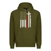 In God We Trust With Patriotic Vintage American Flag T Shirt Premium Hoodie | Teevron