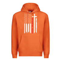 Carrot in god we trust with patriotic vintage american flag t shirt Premium Hoodie - linhVisuals