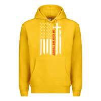 Lemon in god we trust with patriotic vintage american flag t shirt Premium Hoodie - linhVisuals