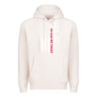 Pale Pink in god we trust with patriotic vintage american flag t shirt Premium Hoodie - linhVisuals