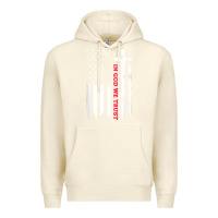 Sandshell in god we trust with patriotic vintage american flag t shirt Premium Hoodie - linhVisuals