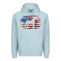 Blue Mist great dane vintage american flag t shirt Premium Hoodie - linhVisuals