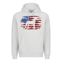 Dove Grey great dane vintage american flag t shirt Premium Hoodie - linhVisuals