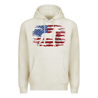 Oatmeal Heather great dane vintage american flag t shirt Premium Hoodie - linhVisuals