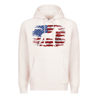 Pale Pink great dane vintage american flag t shirt Premium Hoodie - linhVisuals
