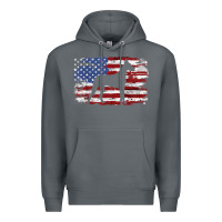 Rock great dane vintage american flag t shirt Premium Hoodie - linhVisuals