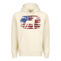 Sandshell great dane vintage american flag t shirt Premium Hoodie - linhVisuals
