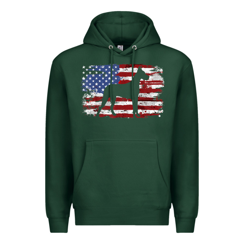Great Dane Vintage American Flag T Shirt Premium Hoodie by linhVisuals | Teevron