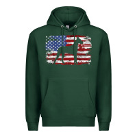 Sports Green great dane vintage american flag t shirt Premium Hoodie - linhVisuals